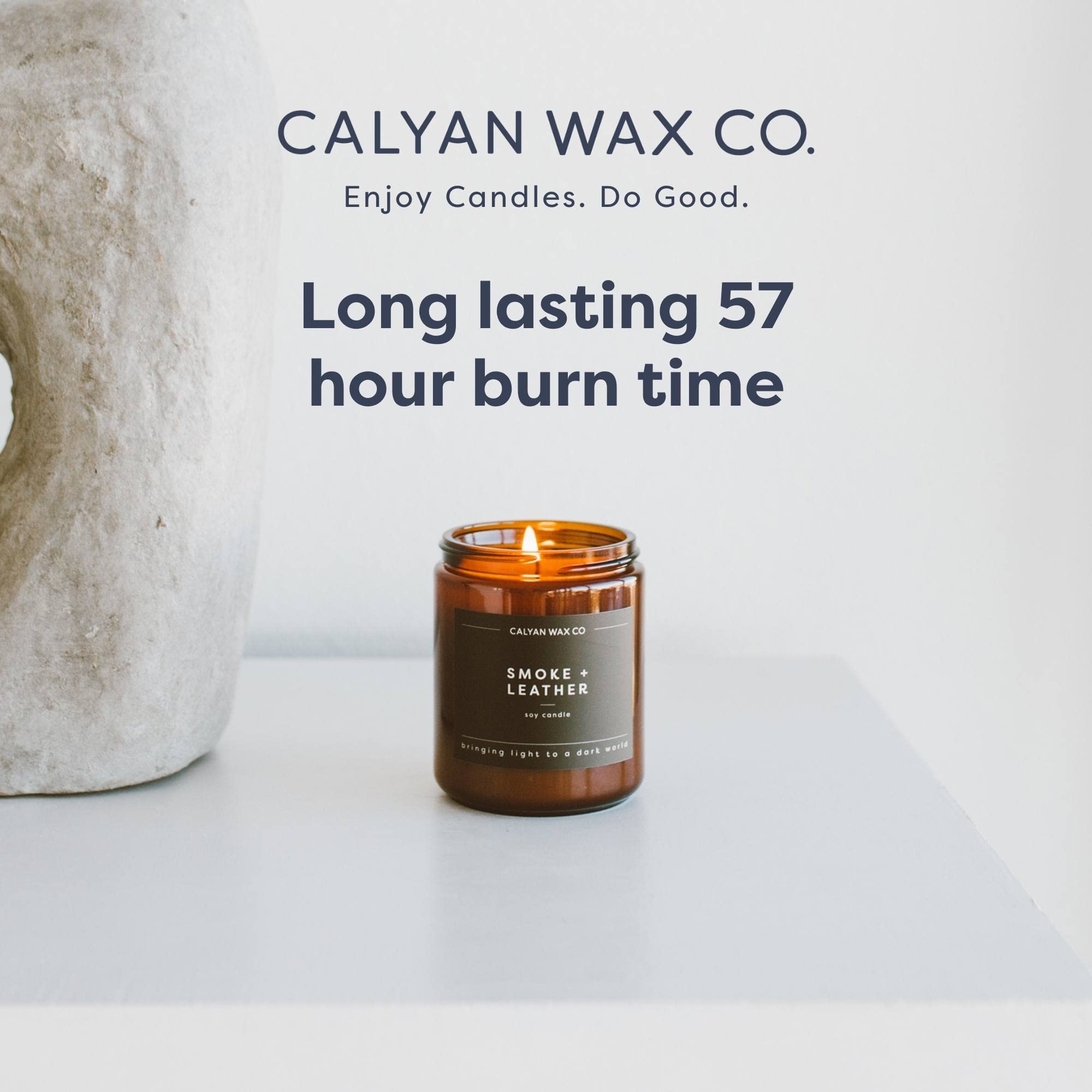 Calyan Wax Soy Wax Candle, Evergreen & Eucalyptus Scented Candle for The Home  Premium Candle with Essential Oils  7.2 oz 57 Hou